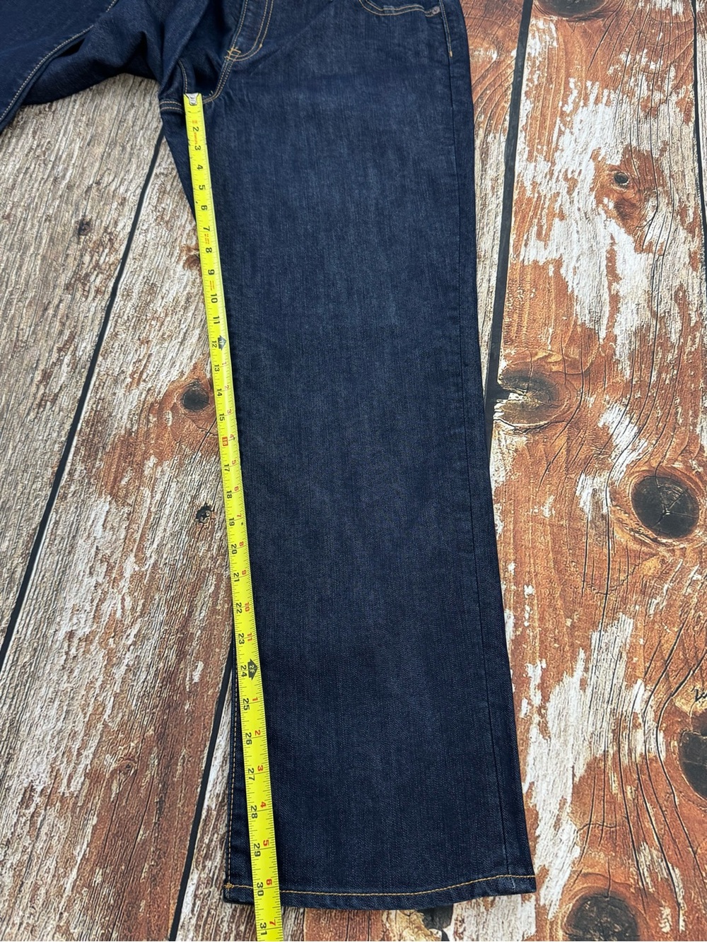 1969 GAP Women’s Curvy Straight Blue Denim Jeans, Dark Wash Size 14/32A - Picture 8 of 12